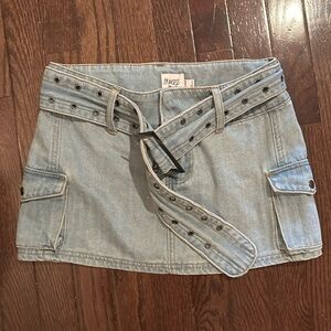 Princess Polly denim jean mini skirt